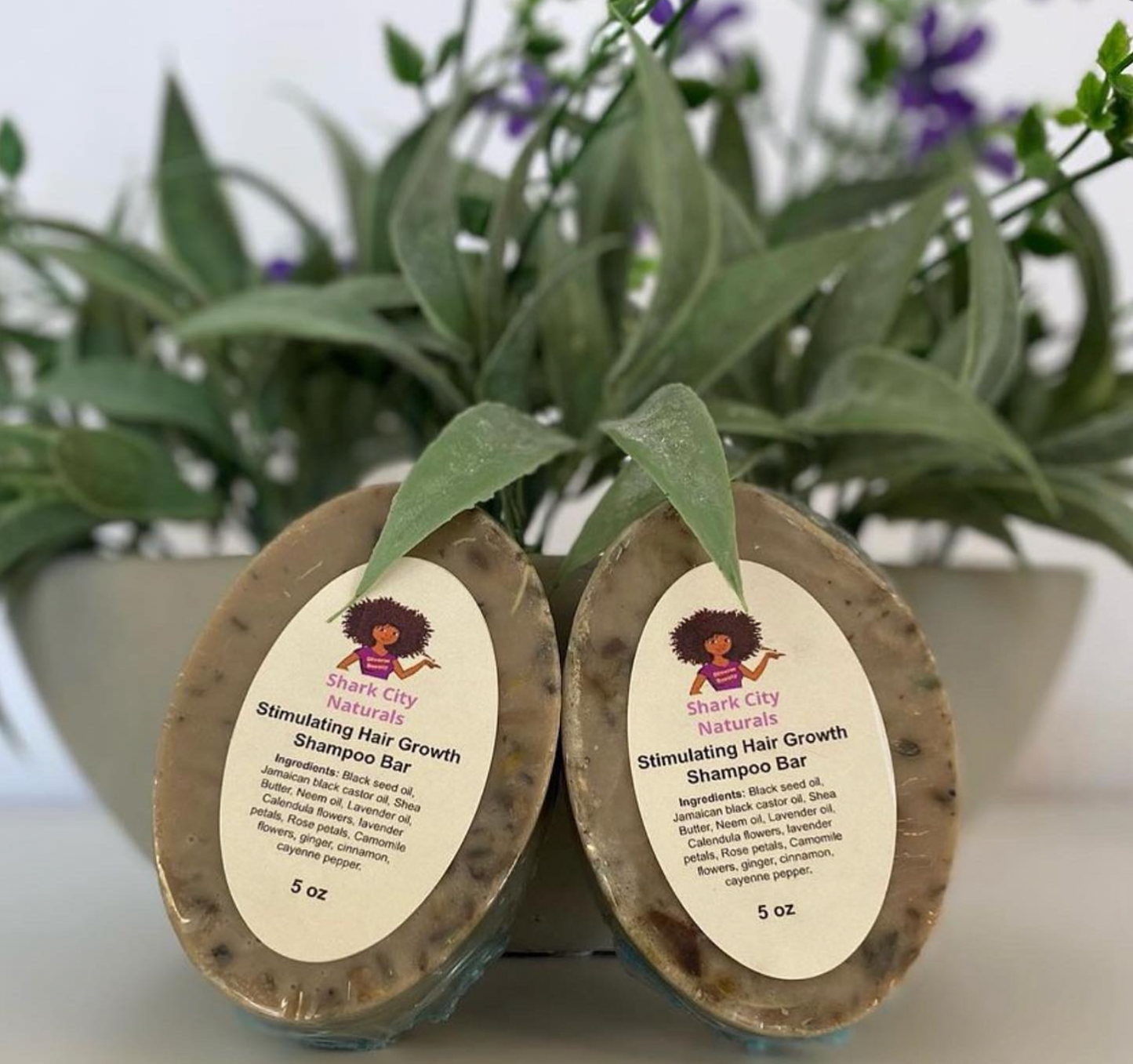 Stimulating Hair Growth Shampoo Bar With Black Seed oil, Carrot, and rosemary.