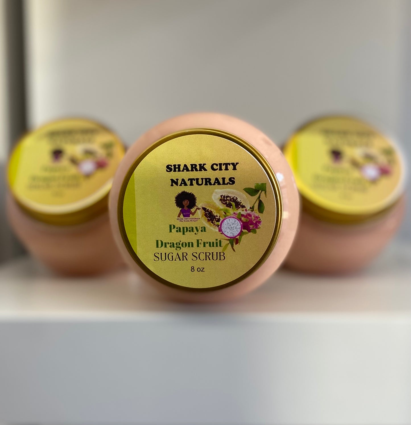 Papaya Dragon Fruit Sugar Scrub