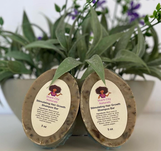 Stimulating Hair Growth Shampoo Bar With Black Seed oil, Carrot, and rosemary.