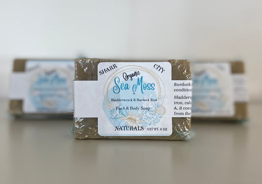 Organic Sea Moss Soap w Bladderwrack & Burdock Root