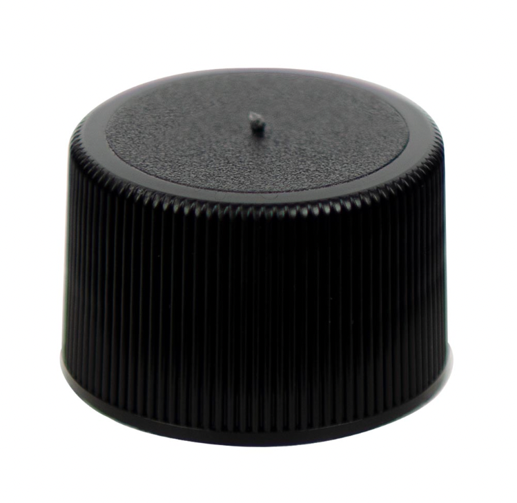 Wholesale Black Ribbed Polypro Cap 24/410 Bag of 50