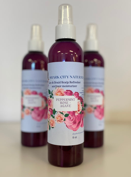 Peppermint Rose Agave Loc & Braid Scalp Refresher and Hair Moisturizer